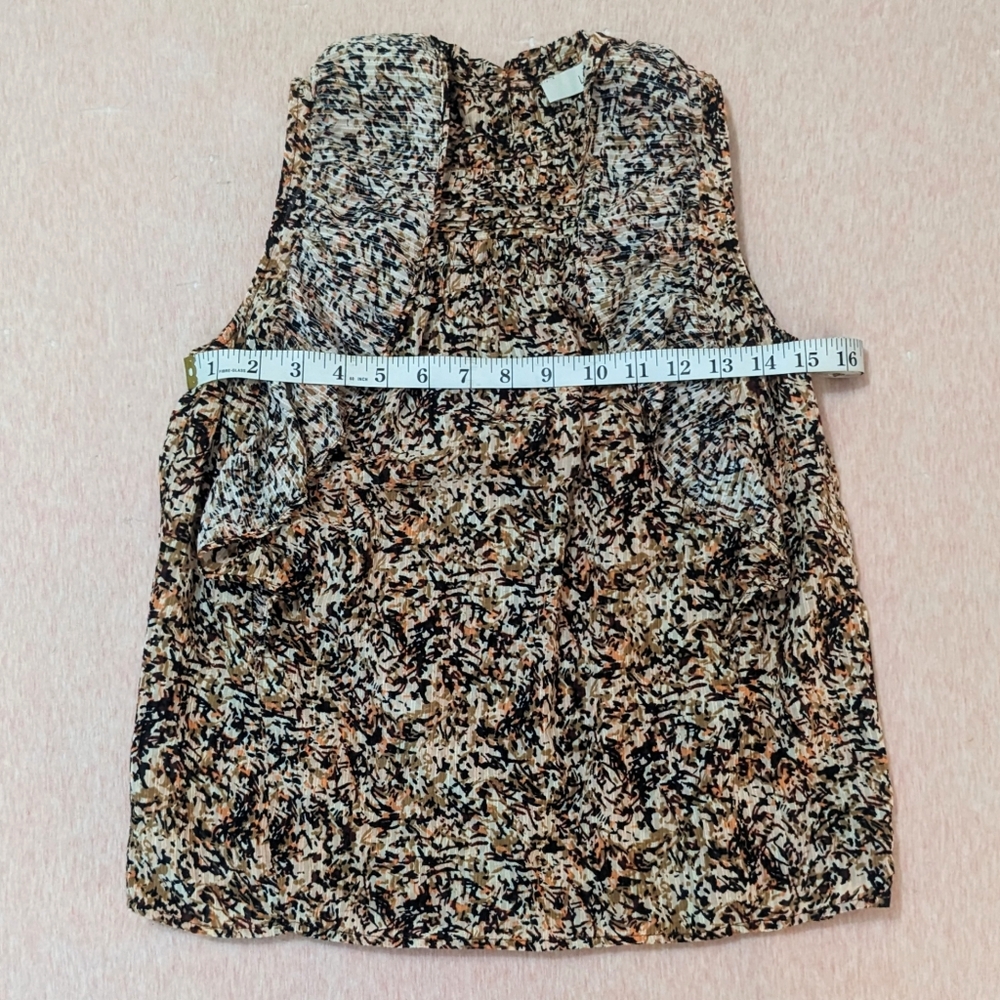 NWOT LOFT Pintucked Ruffle Shell Top - Picture 7 of 11